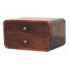 Curved Wall Mounted Bedside Table - Walnut - Image 7