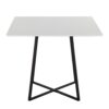 Cosmo - Contemporary Square Dining Table - White / Black - Image 4