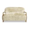 Enchante - Sheepskin Accent Loveseat - Taupe / Natural - Image 4