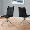 Dining Chair, Side, Upholstered For Dining Room, Contemporary Comfortable Seating (Set of 2) - Black - Image 11