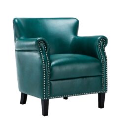 Hadley - Club Chair With And Hardwood Frame - Teal