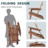 Wooden Outdoor Folding Adirondack Chair (Set of 2) For Garden Lawn - Natural / Light Brown - Image 5