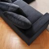 Luxe - Oversized 2 Piece Right Facing Sectional Couches For Living Room, L Shaped Sofa With Chaise - Black - Image 7