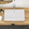 Rectangular Bathroom Vessel Sink - White - Image 4
