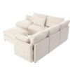 Sectional Sofa Modular U Shaped With Ottoman & USB Ports - Beige - Image 17