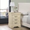 Louis Phillipe - 3 Drawer Nightstand - Beige - Image 5