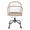 Riley - Farmhouse Adjustable Office Chair - Antique Copper / White Washed - Image 6