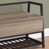 Bench, Entryway, Hallway, Storage, Rectangular, Contemporary & Modern - Taupe - Image 9