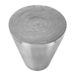Drum Accent Side Table, Contemporary, Elegant Design - Chrome