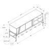 TV Stand, Console, Media Entertainment Center, Storage Cabinet, Contemporary Convenient Design - Gray - Image 12
