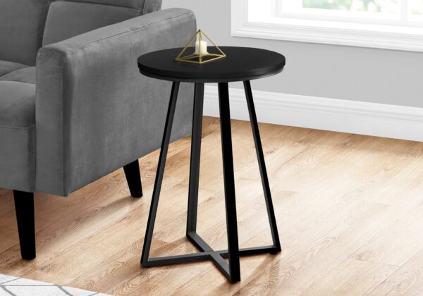 Accent Table, Side, Round Contemporary & Modern - Black