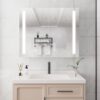 36" X 30" Medicine Cabinet With LED Vanity Mirror, Anti-Fog, Dimmable, Recessed Or Surface Mount, Aluminum 3000K~6000K Lighted Double Door Bathroom Cabinet With Touch Switch - Silver - Image 7