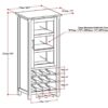 Avalon - High Storage Wine Rack Cabinet - Dark Tobacco Brown - Image 8
