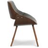 Malden - Bentwood Dining Chair With Wood Back - Distressed Gray - Image 3