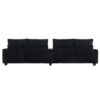Modern 4 Seater Corduroy Sofa Couch With USB Ports And Hidden Storage - Black - Image 16