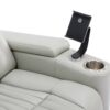270 Degree Power Swivel Recliner, Home Theater Seating With LED Light Strip, Cup Holder, 360 Degree Swivel Tray Table, And Cell Phone Holder Chair - Gray - Image 18