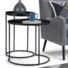 Monet - Metal 2 Piece Nesting Table - Black - Image 8