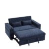 Pull Out Sofa Bed Convertible Couch Loveseat Sofa Modern Sleeper Sofa With Adjustable Backrest For Living Room - Blue - Image 17