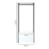 Fiona - Contemporary Wood And Metal Walk In Closet With 1 Drawer - White - Image 3