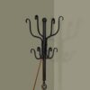 Coat Rack, Hall Tree, Free Standing, 8 Hooks, Entryway, Transitional - Black - Image 2
