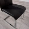 Altis - Dining Chairs With Padded Fabric And Stainless Legs (Set of 4) - Black - Image 5