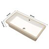 28 X 14" Modern European Inspired Ceramic Rectangular Undermount Bathroom Sink With Overflow In - White - Image 3