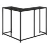 Corner Accent Console Table For Entryway, Marble Look Contemporary & Modern - Black - Image 3