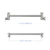 16" Extending Shower Arm, Adjustable Height - Chrome - Image 3