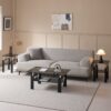 Tempered Black Glass Coffee Table, 2-Layers Tea Table - Black - Image 7