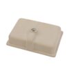 Undermount Rectangular Bathroom Sink & Overflow - White - Image 10
