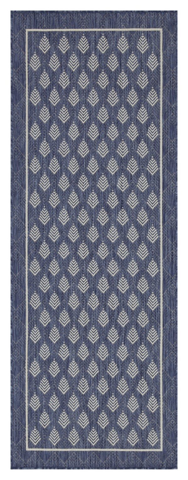Sunshine - 2'7" X 7'3" Polypropylene Indoor, Outdoor Area Rug - Blue