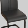 Modern Dining Chairs With High Back Upholstery, C Shaped Tube Design Metal Legs (Set of 2) - Gray - Image 19