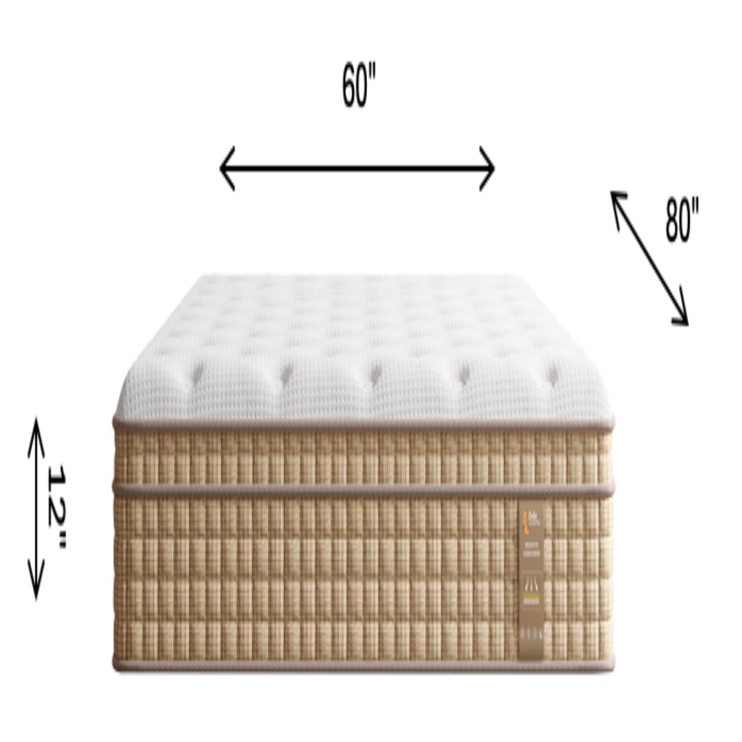 12" Queen Hybrid Mattress With Innersprings & Gel Memory Foam - Beige / White - Image 9