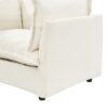Modern Armchair Sofa Cozy Upholstered Sofa Chair With Movable Ottoman, Wide Seat, Curved Armrests And Soft Pillows Chenille - Beige - Image 18