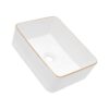 Rectangular, Vessel Bathroom Sink - White - Image 9