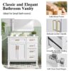 Bathroom Vanity With Sink, Soft Close Doors, And Storage Drawers, 36" - White - Image 4