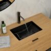Undermount Bathroom Sink With Overflow, High Quality - Black - Image 5