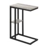 Accent Table, C - Shaped, Contemporary And Modern - Gray - Image 4