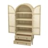 Tall Arched Kitchen Pantry, Arched Storage Display Cabinet With 2 Drawers & Adjustable Shelves, Rattan Door Versatile Storage Cabinet For Kitchen, Dining Room, Living Room - Natural - Image 16