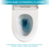 1 Piece Toilet & Dual Flush, Soft Closing Seat - White - Image 8