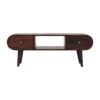 Circular TV Unit - Walnut - Image 12