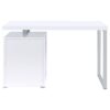 Reversible 3 Drawer Office Computer Desk With Metal Frame - White - Image 7