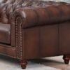 Alton Bay-Top Grain Leather Chair - Brown - Image 8