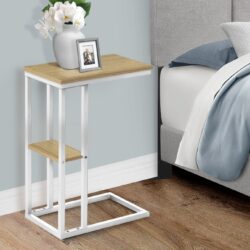Accent Table, C - Shaped, Contemporary & Modern - Natural