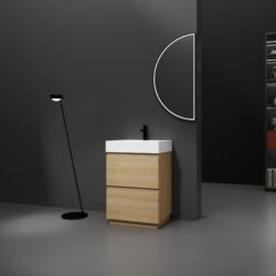 Modern Bathroom Vanities With Single Sink Combo - Oak