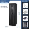 5.51 Cubic Ft Biometric Keypad Riflesafe - Black - Image 3