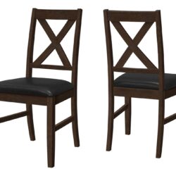 Dining Chair, Dining Room, Side, Comfortable Seating, Transitional (Set of 2) - Black