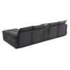 Contemporary U Shaped Sofa With Console And Cupholders Fabric, 6 Seat Living Room Sleeper Couch With Chaise - Gray - Image 5