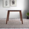 Benton - Modern Top Dining Table - Brown / Walnut Brown / White - Image 5