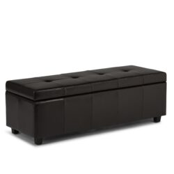 Castleford - Storage Ottoman - Coffee Brown
